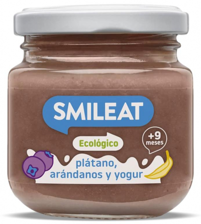 Lichidari - Piure BIO din banane, afine si iaurt, +9 luni Smileat