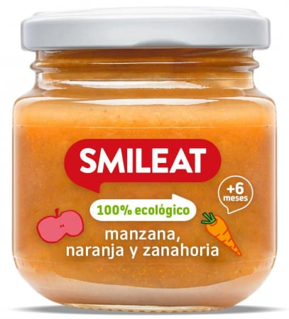 Lichidari - Piure BIO din mere, portocale si morcov, +6 luni Smileat