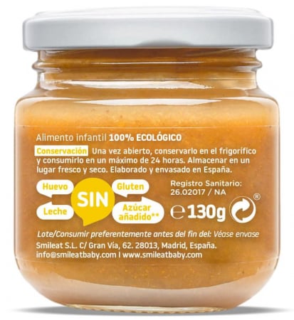 Piure BIO din mix de fructe cu mango, +4 luni Smileat [1]