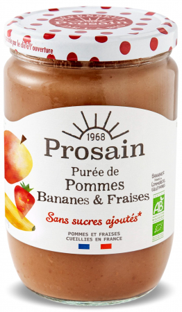 Lichidari - Piure de mere, banane si capsuni BIO fara zahar Prosain