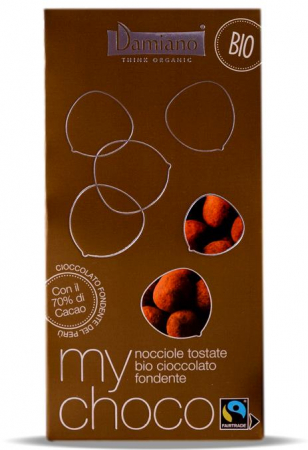 Praline cu ciocolata - Praline BIO de alune de padure invelite in ciocolata neagra Damiano