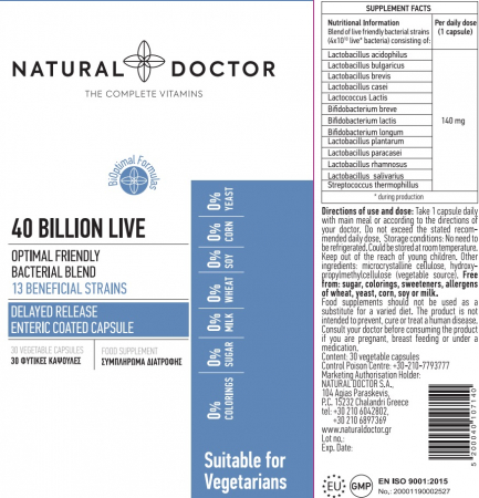 40 BILLION LIVE mentinerea sanatatii gastrointestinale Natural Doctor [1]