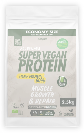 Lichidari - Proteina 60% Super Vegan BIO(dupa efort) din canepa(format XXL) Iswari