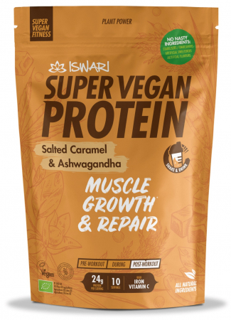 Proteina Super Vegan BIO(dupa efort) ashwagandha si caramel Iswari [1]