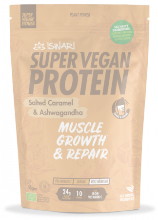 Lichidari - Proteina Super Vegan BIO ashwagandha si caramel Iswari