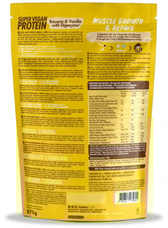 Proteina Super Vegan BIO(dupa efort) banane si vanilie cu DigeZyme(format mediu) Iswari [1]