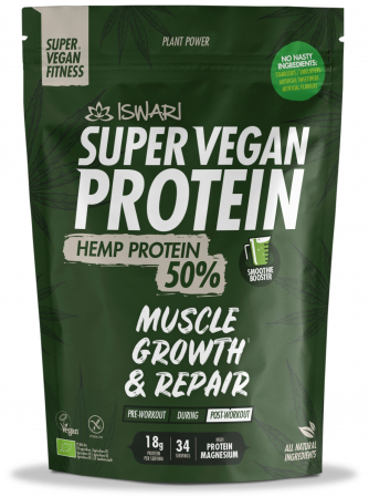 Pulberi vegane proteice - Proteina Super Vegan BIO(dupa efort) canepa Iswari