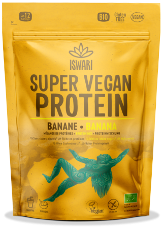 Proteine vegane pentru sportivi - Proteina Super Vegan BIO(dupa efort) cu banana Iswari
