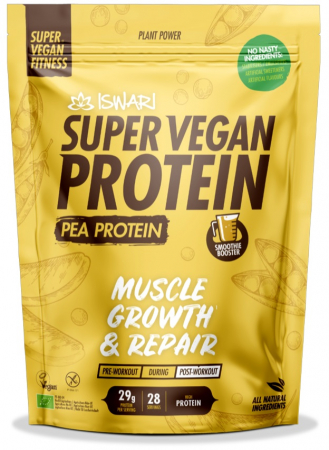 Pulberi vegane proteice - Proteina Super Vegan BIO(dupa efort) din mazare(format mediu) Iswari