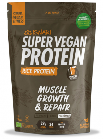 Lichidari - Proteina Super Vegan BIO(dupa efort) din orez brun(format mediu) Iswari