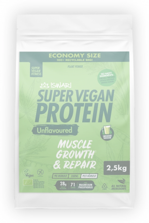 Lichidari - Proteina Super Vegan BIO(dupa efort) fara aroma(format XXL) Iswari