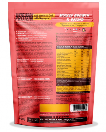 Proteina Super Vegan BIO(dupa efort) fructe rosii si goji cu DigeZyme Iswari [1]