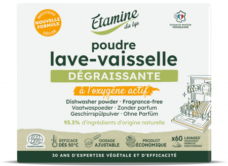 Intretinere casa - Pudra BIO pentru masina de spalat vase, fara parfum Etamine