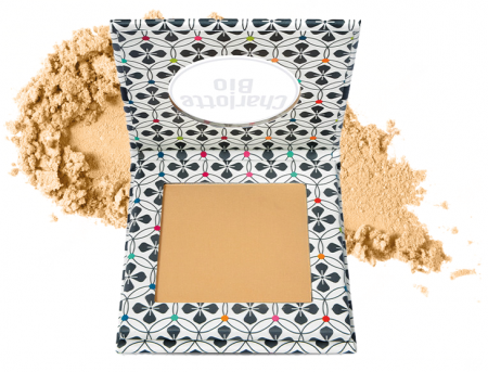 Pudra compacta pentru ten - Pudra BIO ten compacta Sandy, cu ulei jojoba, unt shea si ulei avocado Charlotte Bio