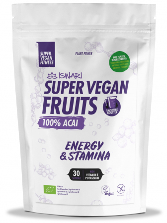 Performanta, energie si recuperare - Pulbere Acai 100% Super Vegan BIO(pre si dupa efort) Iswari