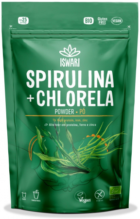 Slabire si controlul greutatii - Pulbere BIO de spirulina si chlorella Iswari