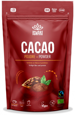 Energie, tonus si vitalitate - Pulbere de cacao BIO si fairtrade Iswari