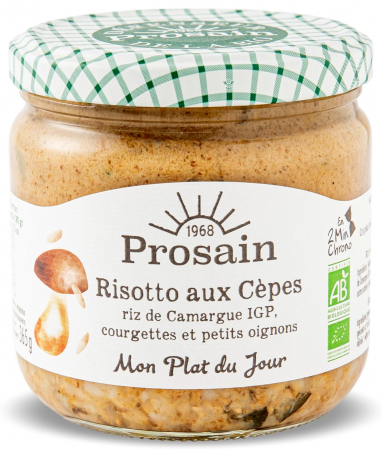 Lichidari - Risotto BIO cu ciuperci porcini, dovlecel si ceapa Prosain
