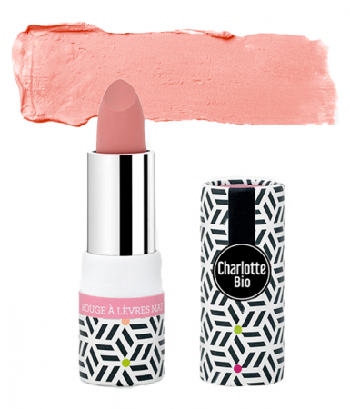 Lichidari - Ruj BIO mat Rose Girly, cu extract samburi caise si ulei jojoba Charlotte Bio