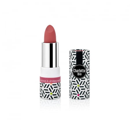 Ruj BIO mat Rouge Parfait, cu extract samburi caise si ulei jojoba Charlotte Bio [4]