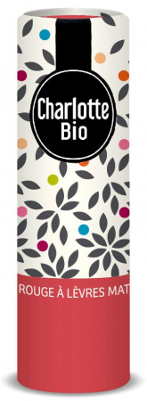 Ruj BIO mat Rouge Rose, cu unt shea, ulei ricin si unt jojoba Charlotte Bio [1]