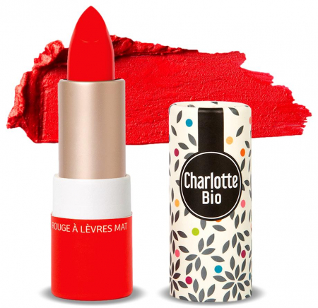Ruj buze - Ruj BIO mat Rouge Royal, cu unt shea, ulei ricin si unt jojoba Charlotte Bio