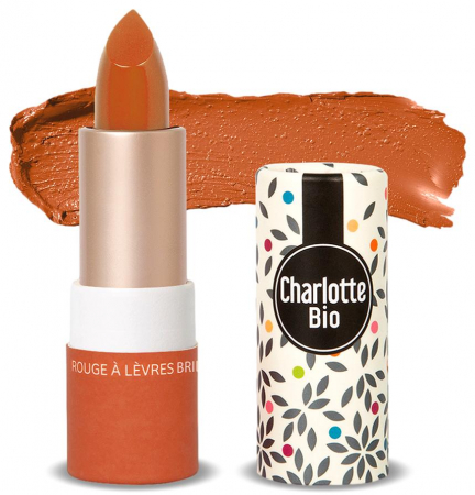 Ruj buze - Ruj BIO stralucitor Corail, cu unt shea, ulei ricin si ceara vegetala Charlotte Bio