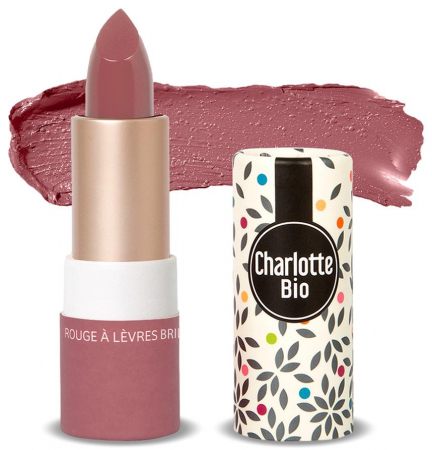 Ruj buze - Ruj BIO stralucitor Rose Vintage, cu unt shea, ulei ricin si ceara vegetala Charlotte Bio