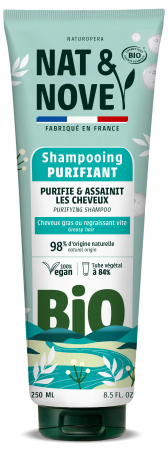 Ingrijire completa par - Sampon BIO purifiant pentru par gras, cu extract de urzica Nat&Nove