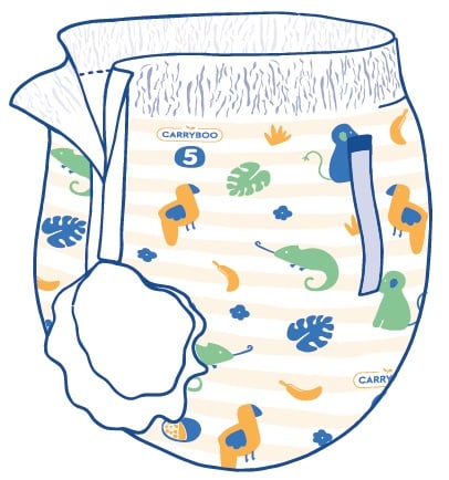Scutece chilotel C5(12-18kg) ECO, marimea 5 Carryboo Nature [2]