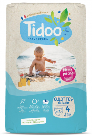 Scutece hipoalergenice - Scutece chilotel de baie T4(8-15kg) ECO hipoalergenice, marimea 4 Tidoo