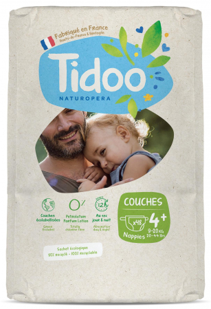 Lichidari - Scutece ECO hipoalergenice 9-20kg, marimea 4+(format mare) Tidoo