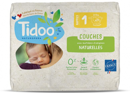 Scutece hipoalergenice - Scutece T1(2-5kg) ECO hipoalergenice, nou nascuti, marimea 1 Tidoo