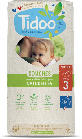 Scutece hipoalergenice - Scutece T3(4-9kg) ECO hipoalergenice, marimea 3 Tidoo