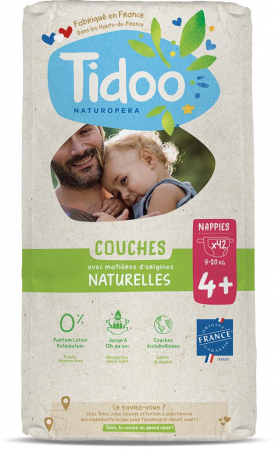 Scutece hipoalergenice - Scutece T4+(9-20kg) ECO hipoalergenice, marimea 4+ Tidoo