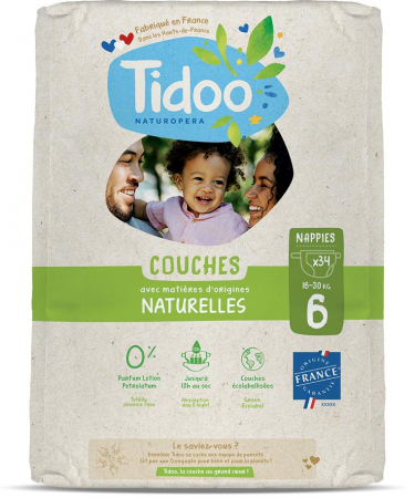 Scutece hipoalergenice - Scutece T6(16-30kg) ECO hipoalergenice, marimea 6 Tidoo