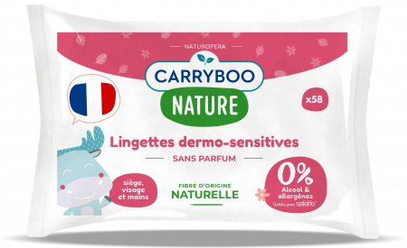 Servetele, dischete si betisoare - Servetele umede hipoalergenice, fara parfum, cu extract de bumbac Carryboo