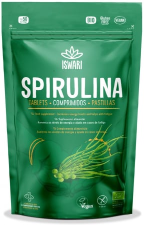 Slabire si controlul greutatii - Spirulina BIO sub forma de tablete, 200buc Iswari