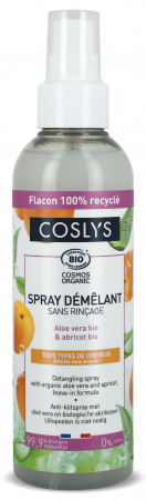 Styling par - Spray styling BIO descalcire fara clatire, pentru toata familia, cu aloe vera si caise Coslys