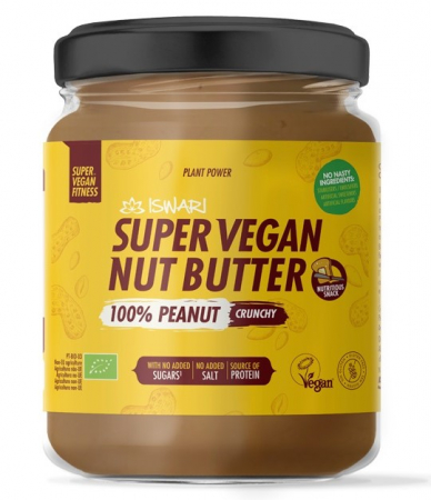 Lichidari - Pasta Super Vegan BIO crocanta din arahide, fara zahar Iswari