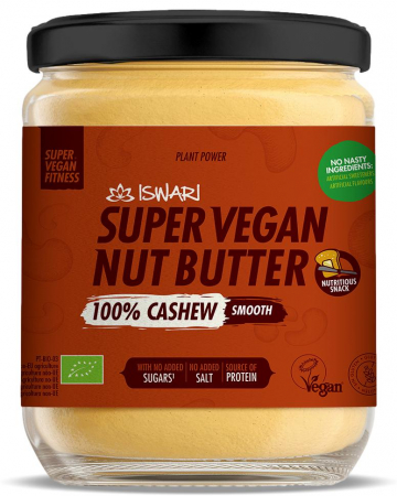 Unturi tartinabile - Crema Super Vegan fina BIO din caju, fara zahar Iswari