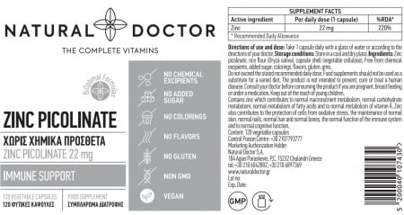 ZINC PICOLINATE sistem imunitar puternic si celule sanatoase Natural Doctor [1]