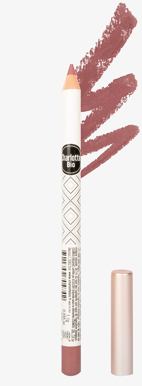 Creion BIO contur buze Roz Vintage, efect de lunga durata, cu jojoba si ceara vegetala Charlotte Bio