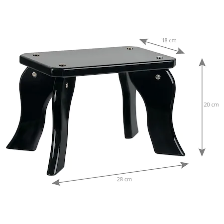 Pian din lemn pentru copii, 30 clape, scaun inclus, negru [4]