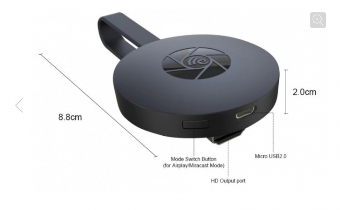 Chrome-cast media player HDMI, transmisie dispozitiv mobil, TV Andoid, IOS, Windows in HDMI prin wifi [5]