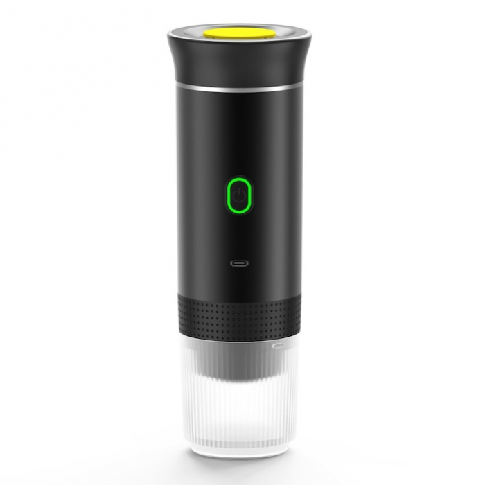 Espressor electric portabil, Aparat de cafea portabil, cafea macinata, capsule Nespresso, Nescafe, Dolce Gusto, mod incalzire apa sau cafea rece, putere 72W, baterie 2500mAh, incarcare USB C [2]