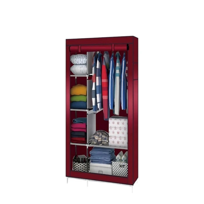 Dulap textil pentru haine, inchidere prin fermoar, 105 X 45 X 175 cm [3]