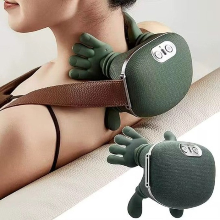 Aparat de Masaj Cervical 4D cu incalzire Infrarosu 45°C, 3 Intensitati, Wireless, Autonomie 70 min – Gat, Umeri, Spate [3]