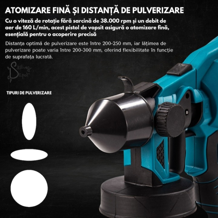 Aparat profesional de Vopsit si zugravit 7STAR ®, electric, cu rezervor de vopsea, 2 acumulatori 36V, portabil [3]