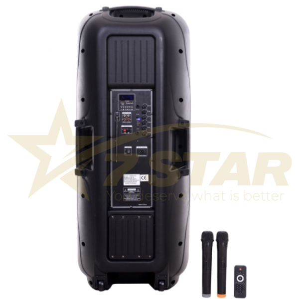 Boxa Activa Portabila Troler XXL 900W, 1M INALTIME, 2 Difuzoare 20 INCH, Ecran LCD, Bass Foarte Puternic, Conexiune Bluetooth, USB, RadioFM, CADOU 2 Microfoane Wireless si Telecomanda [6]